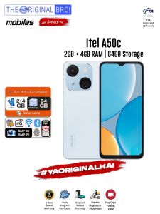 Itel A50c - 2GB RAM - 64GB Storage - Easy Monthly Installments - PTA Approved - 1 Year Official Warranty - The Original Bro Mobiles - TOB70